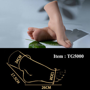 XINJI nouveauté grand pied Mannequin affichage doux formation affichage modèle géant pieds <span class=keywords><strong>platine</strong></span> Silicone Nail Art pratique pied - Product Image 3