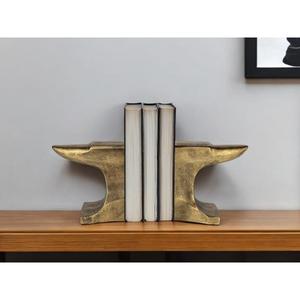 Antique Blacksmith Anvil Bookends Custom Aluminium Decorative Forged Casting Anvil <b>Book</b> Ends Stopper Living Room Tabletop <b>Decor</b> - Product Image 1
