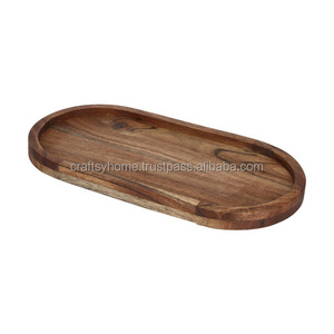 Most Desiring Oval Oak Wood Serving <b>Tray</b> for Home and Hotel Use Decorative <b>Tray</b> Is Ready for Export by Craftsy Home - Product Image 2