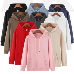 Sweat-shirt à capuche oversize pour homme, couleur unie, en coton tricoté, pull décontracté, vêtement d'hiver respirant, 300g, avec poche - Product Image 1