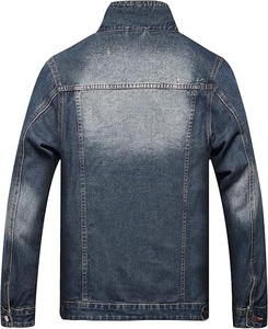 OEM ODM Men's Washed Denim Jacket Premium Cotton <b>Jean</b> Jacket Fashion Streetwear - Product Image 2