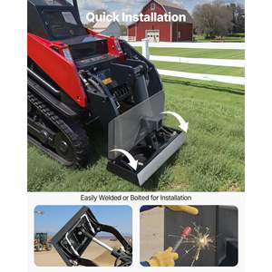 1/4 Inch Heavy Duty Steel Skid Steer Mount Plate 2\" Receiver <b>Hitch</b> Universal <b>Quick</b> Attach Loader Plates Compatible Toro Dingo - Product Image 6