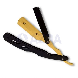 Wholesale Professional Stainless Steel Straight Razor Barber <b>Shaving</b> Razor for Salon Use Custom Logo Silver Gold Finish - Product Image 2