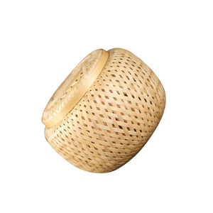 Vietchoice Storage Flower Pot Tea Canister Gift <b>Box</b> Handwoven Bamboo Biodegradable Eco-Friendly Flexible Classic Design Beverage - Product Image 2