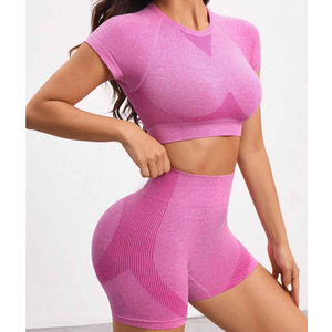 STIMULATE SPORTS WEAR Soutien-gorge de sport pour femme, sans couture, respirant, écologique, léger, simple, avec logo frontal, bretelles réglables, col en U - Product Image 5