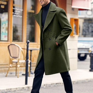 Fashionable Winter <b>Men</b> Coat Long <b>Overcoat</b> Woolen Classic Stylish Warm Outdoor Casual Everyday Breathable High Quality - Product Image 3