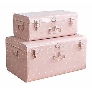 Hot Selling Modern Exterior Design Iron <b>Storage</b> <b>Trunks</b> Set of 3 Iron <b>Storage</b> Chests with Lids <b>Metal</b> <b>Storage</b> <b>Trunks</b> with Lock - Product Image 6
