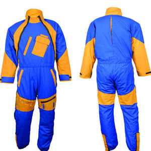 Overol de Trabajo para Hombre, Azul y Naranja, Poliéster, Resistente al Agua, Cierre Frontal con Cremallera, Manga Larga, Uniforme - Product Image 3