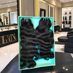 Tissage de cheveux gratuit. 2025 La plupart des cheveux indiens bon marché à la mode en gros; Extension de cheveux de vague de corps vierge humaine. raw Temple Hai - Product Image 1