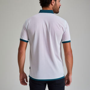 Polo de Manga Corta para Hombre, Color Sólido, Algodón, Transpirable, Casual, Corte Regular, Logotipo Bordado Personalizado, Camiseta de Golf - Product Image 6