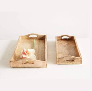 Plateau de service décoratif en bois pour aliments et boissons, idéal pour restaurant, table à manger, cuisine – Prix export - Product Image 6