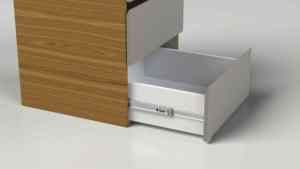 Corredera de Rodamiento de Bolas de Cierre Suave de Montaje Lateral de 45 mm con Capacidad de Carga de 45 kg para Cajones de Oficina y Cocina - Product Image 2