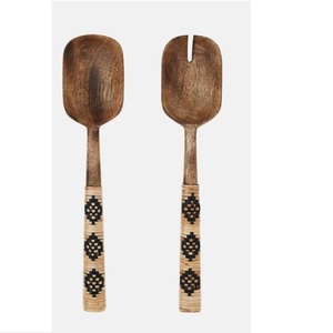 Ensemble de couverts élégants en bois naturel pour la maison et l'hôtel, comprenant des fourchettes et des ustensiles de cuisine uniques - Product Image 5