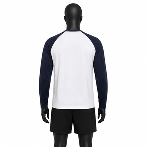 Custom Logo Men <b>Raglan</b> Long Sleeve T-Shirt Moisture Wicking Athletic Sports Wear Contrast Color Baseball Shirt Quick Dry <b>Top</b> - Product Image 2