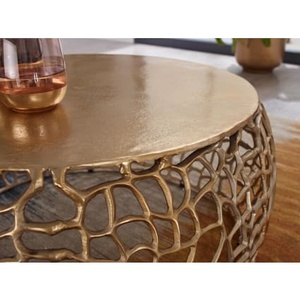 Mesa de Centro Redonda de Ratán Moderna y Favorita, Muebles Hechos a Mano para Sala de Estar Contemporánea, Diseño Decorativo - Product Image 4