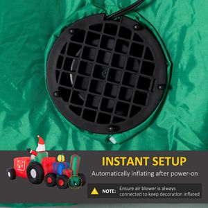 Decorazioni Natalizie da Giardino Gonfiabili LED Colorati di 2,7 m: Babbo Natale con Rimorchio e Pacchi Regalo - Product Image 6