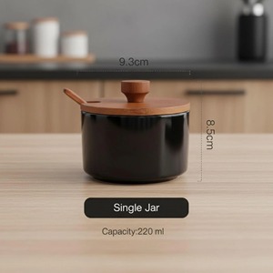 White Metal Tea Sugar <b>Pot</b> Set Of 2 With Wooden Lid And Tray Perfect For Guest Serving Elegant Kitchen Tableware Set From India - Product Image 5