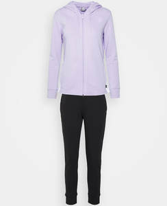 Conjunto de 2 piezas de moda informal de talla grande con logotipo personalizado, sudadera para correr, pantalones de chándal, chándales transpirables para mujer - Product Image 3