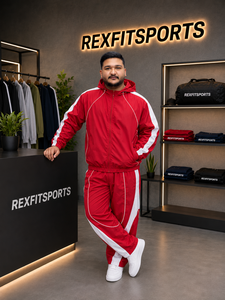 REXFIT SPORTS 2026 Custom Nylon Short Set Men <b>Red</b> <b>Windbreaker</b> Jacket Shorts Sportswear Streetwear Wholesale Bulk - Product Image 6