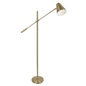 Lampadaire minimaliste avec LED blanc chaud pour éclairage de chambre à coucher en espace restreint - Product Image 1