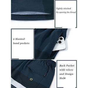 Shorts de bain pour hommes personnalisés avec taille élastique et cordon de serrage, vêtements de sport décontractés, vêtements de plage, boardshorts avec service OEM - Product Image 5