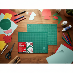 Tappetino da taglio Criscolor A3 450x300mm 3mm di spessore con griglia antiscivolo per lavori artigianali - Product Image 3