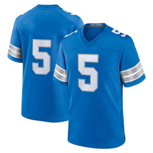 Camiseta de Fútbol Americano Personalizada al por Mayor, con Malla Cosida, Transpirable, con Logotipo Personalizado, Impresión por Transferencia de Calor, Secado Rápido, Ropa Deportiva para Equipos - Product Image 5