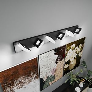 Lampada da Bagno a LED Moderna in Acrilico Nero Opaco, 6 Luci, 39 Pollici, Illuminazione da Parete M - Product Image 2