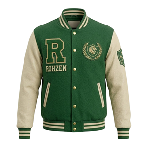 High Quality ODM OEM Customized College <b>Baseball</b> Varsity <b>Jacket</b> <b>Men</b>’s Fleece Letterman Bomber Coat Custom Outerwear - Product Image 4