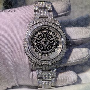 Charm Jewells Montre à quartz analogique ronde de luxe avec bracelet en acier inoxydable 40 mm avec fermoir pliant lumineux unisexe - Product Image 1