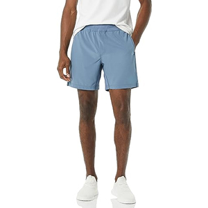 Shorts de playa de malla para hombre, baratos al por mayor, de secado rápido, tallas grandes, lisos, para gimnasio, entrenamiento físico, con bolsillos. - Product Image 1