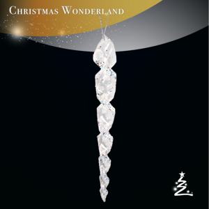 Décoration de Noël et du Nouvel An, flocon acrylique transparent scintillant, spirale 3D, glaçon, décoration en forme de flocon de neige, segment, finial, boule - Product Image 2