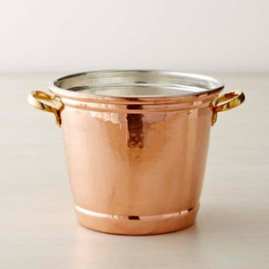 Classic Black Metal Ice Bucket With Handles Round Wedding Design Party Use Beverage Cooler Double Sided Wall Wine Cooler - Product Image 6