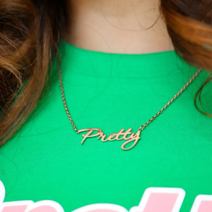 Collar con Colgante de Letra en Acero Inoxidable para Mujer, Elegante Joyería de Moda, Regalo, Accesorio para Uso Diario - Product Image 1