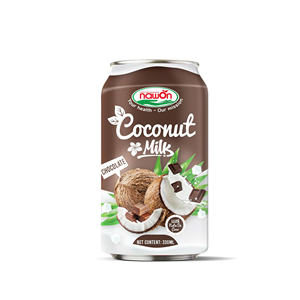 นาวอน นมมะพร้าวแท้ 100% รสช็อกโกแลต บรรจุกระป๋อง 330 มล. เครื่องดื่มแบบน้ำอัดลมฉลากส่วนตัว  ตัวอย่างฟรี น้ำผลไม้ - Product Image 2