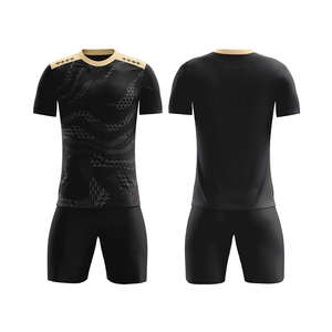 Maillot de football personnalisé avec impression sur tissu jersey uni, modèles d'uniformes de football, ensemble de maillots - Product Image 1