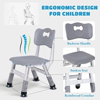 Ensemble table et chaise en plastique pour tout-petits, table d'activités pour enfants, bureau d'étude pour chambre et école, hauteur réglable, design moderne