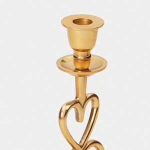 Hearty Ascend <b>Black</b> And Golden <b>Candlestick</b> Holder with Gold Base for Home Decoration - Product Image 4