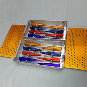 ชุดเครื่องมือผ่าตัดกระดูกต้นคอแบบมีสีระบุ (8 ชิ้น) - สแตนเลสสตีล |   ชุดอุปกรณ์ผ่าตัดกระดูกสันหลังแบบใช้ซ้ำได้และฆ่าเชื้อได้ด้วยหม้อนึ่งความดันสูง - Product Image 4