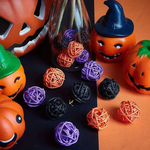Panier unique en rotin noir fait main en forme d'araignée, panier à bonbons et à pain en forme de citrouille, décoration intérieure et extérieure, cadeaux - Product Image 6