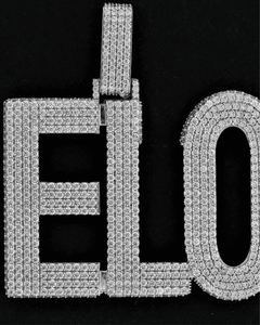 Colgante de Plata 925 con Letra y Nombre, Moissanita VVS, Joyería Hip Hop, Dijes Iced, Chapado en Oro, Lujo, Dvars Diamond - Product Image 1