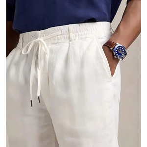 Unisex <b>White</b> Polyester/Nylon Waterproof <b>Cargo</b> Drawstring Pants Plain Dyed Adult Casual Wear - Product Image 5