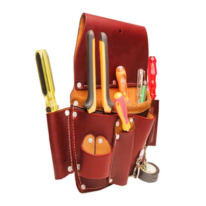 Sacs à outils en cuir véritable couleur unie personnalisés, best-sellers, nouvelle arrivée, support OEM, personnalisation de votre logo et étiquette - Product Image 3