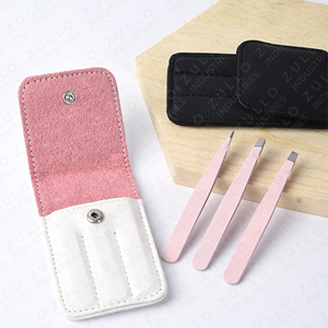 High Quality Colorful Stainless Steel Eyebrow Tweezers Set <b>Pointed</b> Tip Custom Logo Professional Beauty <b>Tool</b> OEM - Product Image 4