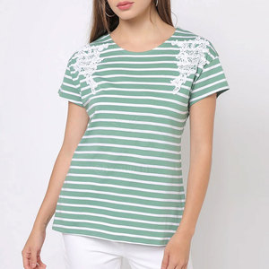 เสื้อยืดผู้หญิงสีพื้นคุณภาพสูงขายส่ง เนื้อผ้าระบายอากาศ น้ำหนักเบา ผลิตจากผ้าฝ้าย 100% - Product Image 1