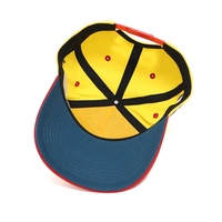 Penjualan terlaris 5 Panel Streetwear gaya Hip Hop topi personalisasi 3D logo bordir mode Gorras kustom topi bisbol dua warna