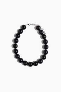 Collar de cuentas acrílicas gruesas naranjas, gargantilla llamativa de bolas grandes, collar minimalista lindo para mujer, aniversario - Product Image 1