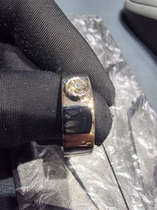 Premium IGI Certified 14K White Gold Lab-Grown Diamond Engagement Band <b>Ring</b> <b>for</b> <b>Men</b> Sparkling Elegant Wedding Party Groom - Product Image 5