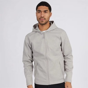 Sweat-shirt à capuche zippé gris pour homme, en molleton de coton, vêtements de sport personnalisés, OEM, vente en gros, fournisseur d'activewear décontracté - Product Image 3