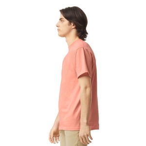 Wholesale Custom Premium Heavyweight Cotton T Shirt Mens <b>Plain</b> Oversized Drop Shoulder Streetwear Coral <b>Pink</b> Blank T-Shirt - Product Image 3